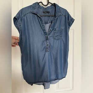 Prana Denim Button Down  Shirt with 1 side pocket